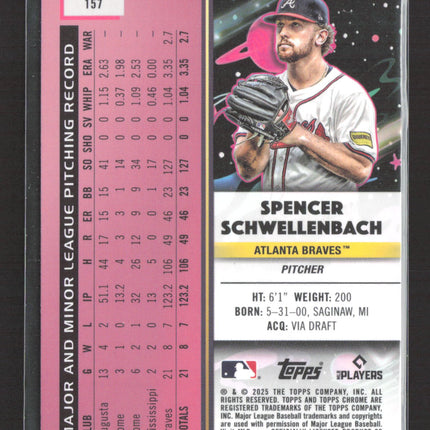 2025 Topps Chrome Cosmic Spencer Schwellenbach #157 RC