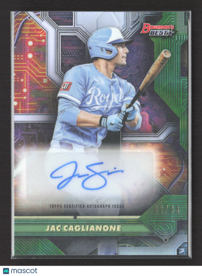 2025 Bowman's Best Circuitry Jac Caglianone #CA-JC 01/99 Green Auto