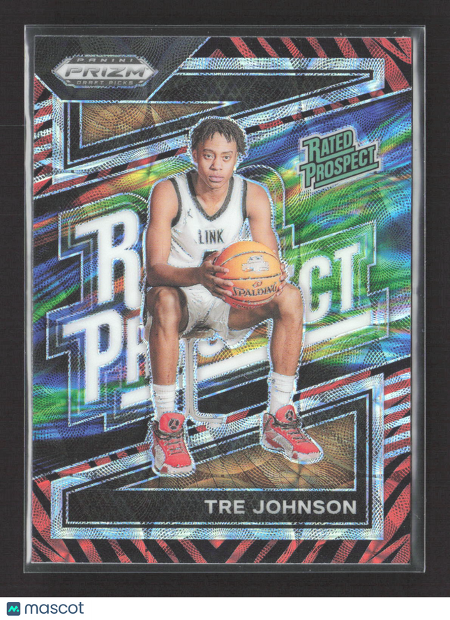 2024 Panini Prizm Draft Picks Tre Johnson #15 Tiger Stripe