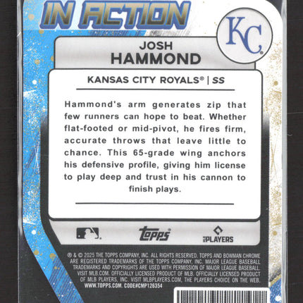 2025 Bowman In Action Josh Hammond #BIA-9 Gold Mojo /50