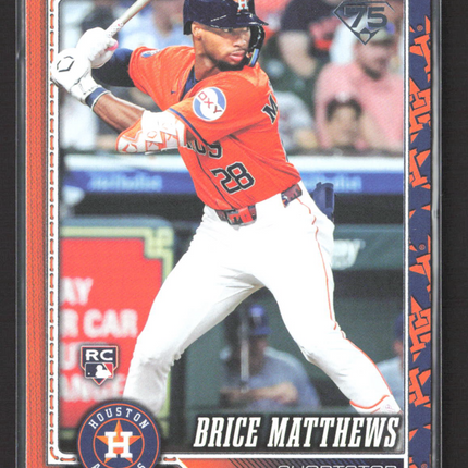 2026 Topps Series One Brice Matthews Team Border #132 RC