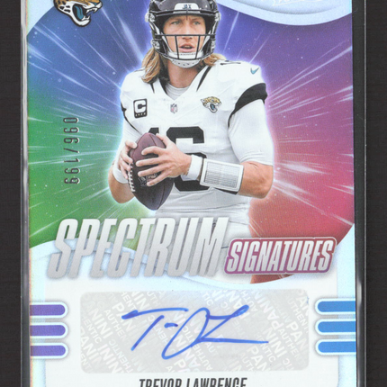 2025 Panini Absolute Spectrum Signatures Trevor Lawrence #SPS-TLE Auto /199