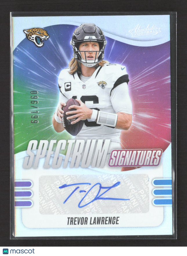 2025 Panini Absolute Spectrum Signatures Trevor Lawrence #SPS-TLE Auto /199