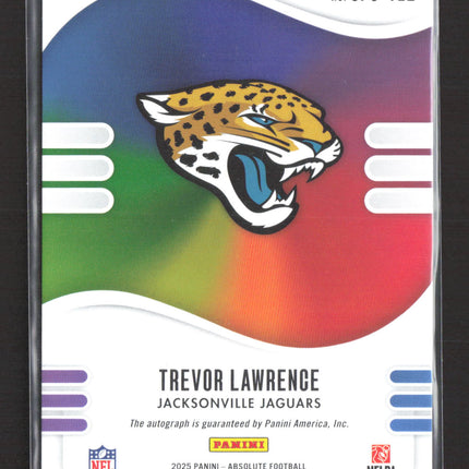 2025 Panini Absolute Spectrum Signatures Trevor Lawrence #SPS-TLE Auto /199