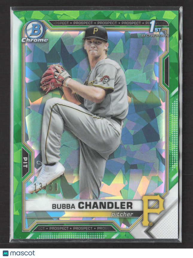 2021 Topps Bowman Draft Sapphire Edition Bubba Chandler #BDC-41 Green 13/50