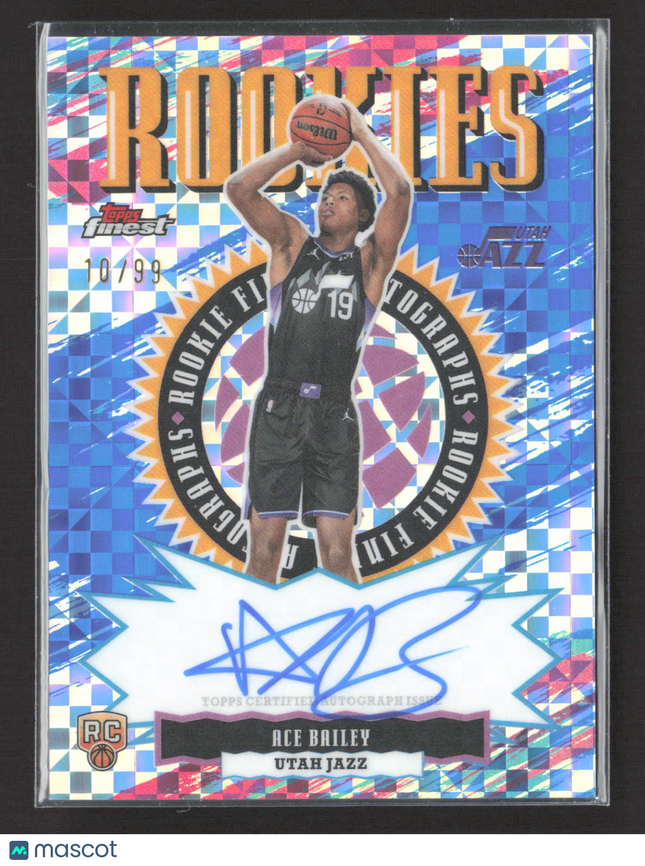 2026 Topps Finest Rookie Finest Auto Ace Bailey #RFA-AB Blue RC 10/99 Auto