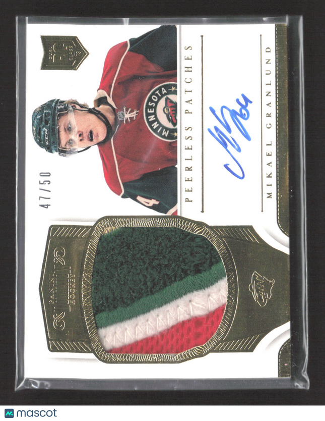 2013 Panini Dominion Peerless Patches Mikael Granlund #PP-MG Patch 47/50 Auto