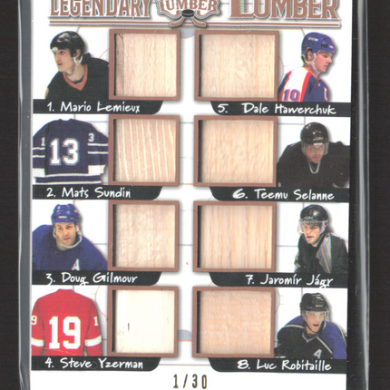 2022 Leaf Legendary Lumber Mario Lemieux Yzerman Jagr #LLS-6 /30 Stick Relic