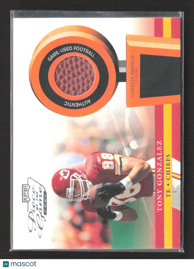 2002 Playoff Piece of the Game Tony Gonzalez #POG-54 Game-Used Football