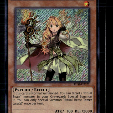 Yu-Gi-Oh! Ritual Beast Tamer Lara The Secret Forces SR THSF-EN022 1st Edition