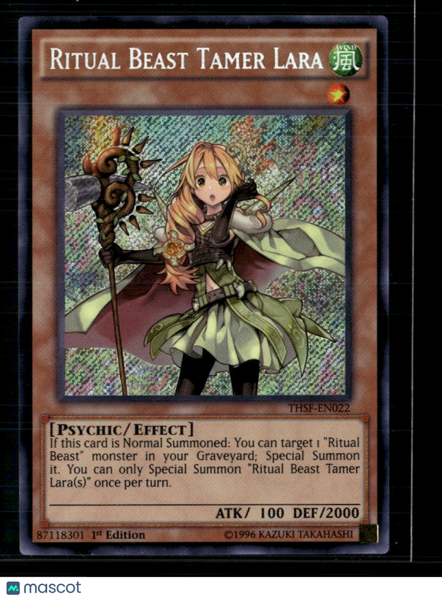 Yu-Gi-Oh! Ritual Beast Tamer Lara The Secret Forces SR THSF-EN022 1st Edition