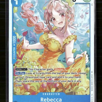 Bandai One Piece TCG Rebecca (OP15-053) Adventure on Kami's Island SR OP15-053