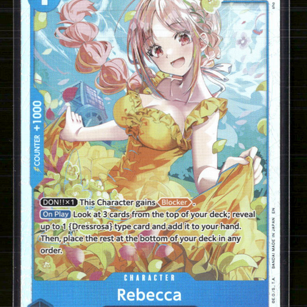 Bandai One Piece TCG Rebecca (OP15-053) Adventure on Kami's Island SR OP15-053