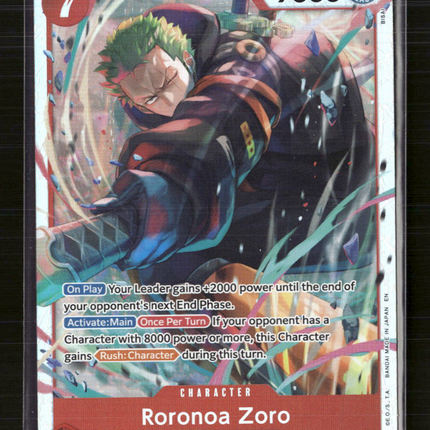 One Piece TCG Roronoa Zoro Adventure on Kami's Island SR • EB04-007 Foil