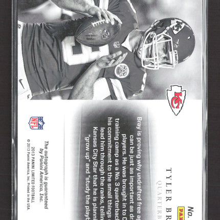 2013 Panini Limited Monikers Tyler Bray #198 RC 293/299 Auto