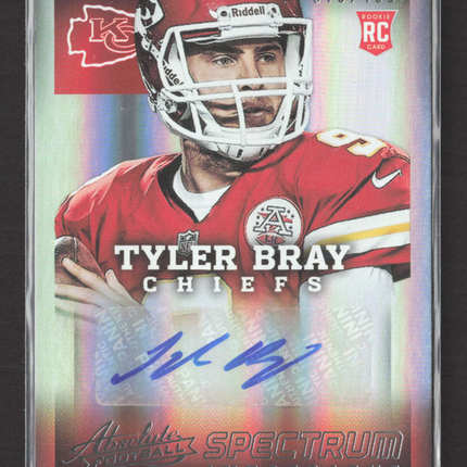 2013 Panini Absolute Spectrum Autographs Tyler Bray #193 RC 076/499 Auto