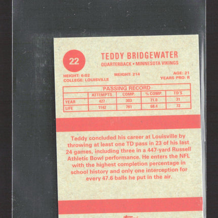 2014 Topps Teddy Bridgewater #22 RC