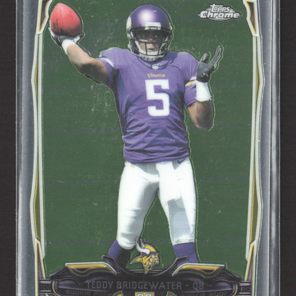2014 Topps Chrome Teddy Bridgewater #173 Green RC