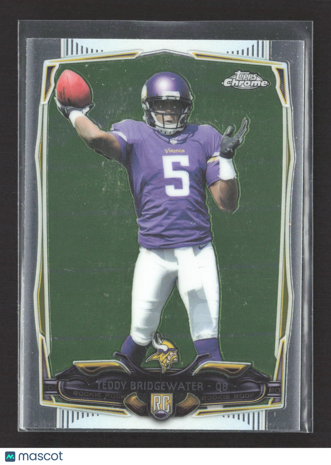2014 Topps Chrome Teddy Bridgewater #173 Green RC