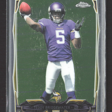 2014 Topps Chrome Teddy Bridgewater #173 Green Refractor RC