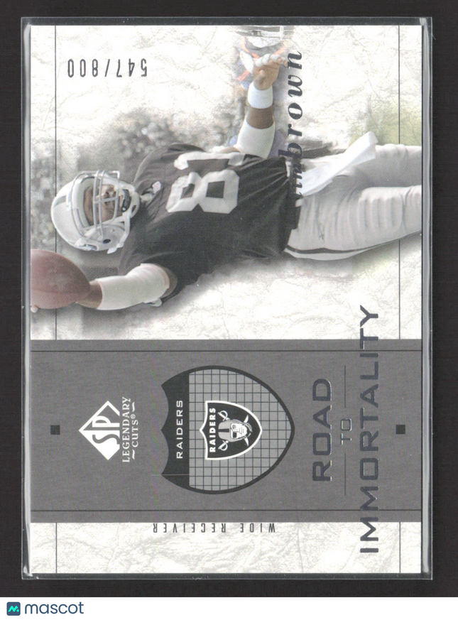 2002 Upper Deck SP Legendary Cuts Road to Immortality Tim Brown #116 547/800