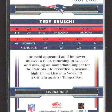 2006 Donruss Threads Tedy Bruschi #62 /200