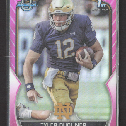 2022 Topps Bowman University Tyler Buchner #24 Pink