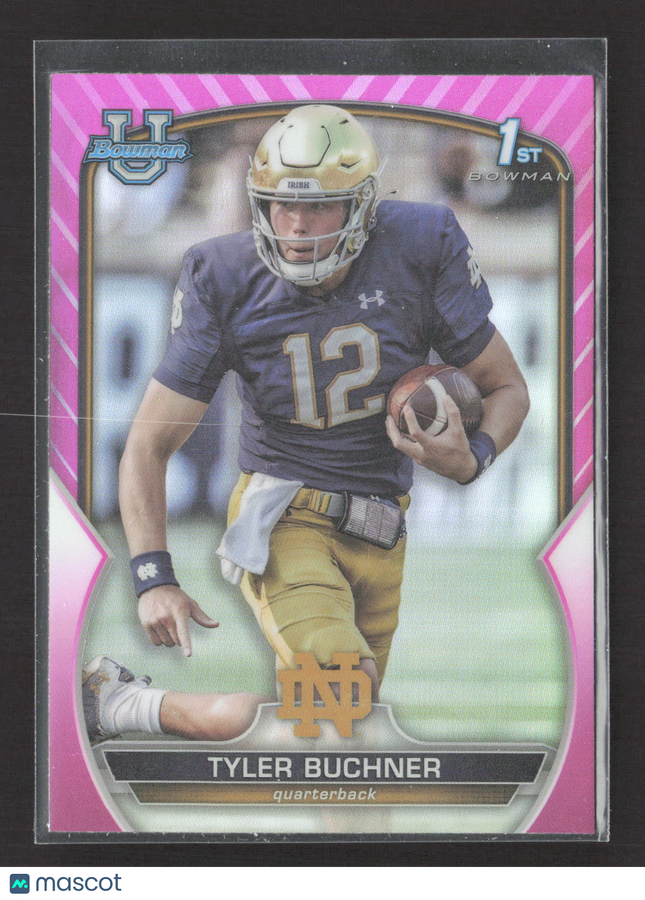 2022 Topps Bowman University Tyler Buchner #24 Pink