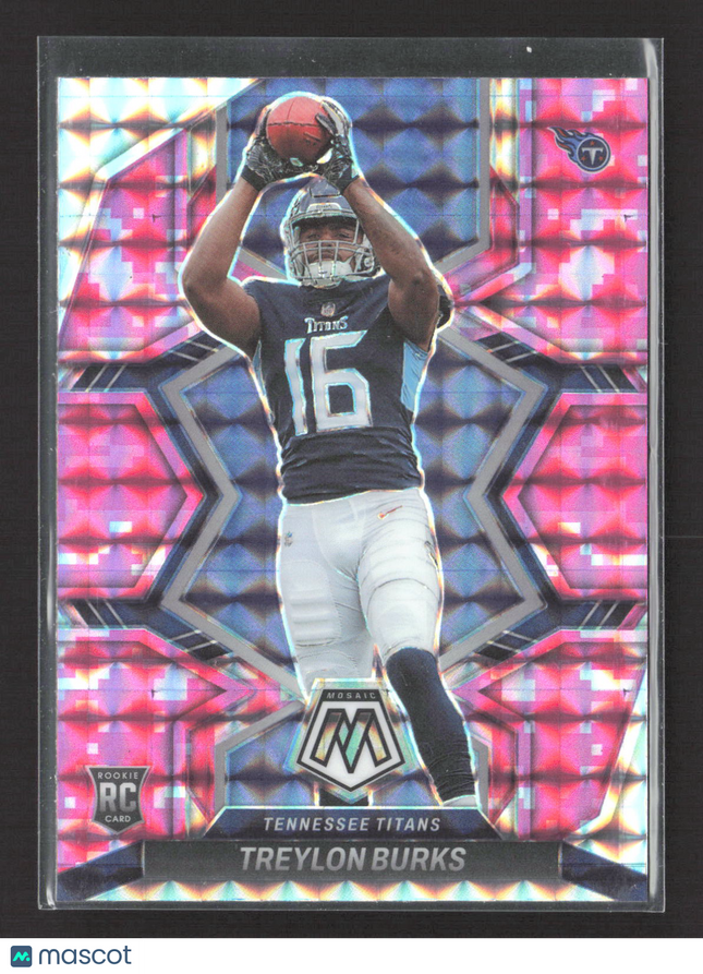 2022 Panini Mosaic Treylon Burks #315 Pink Camo RC