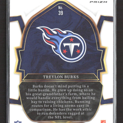 2023 Panini Select Prizm Concourse Treylon Burks #39 Silver RC
