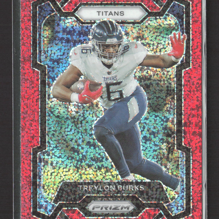 2023 Panini Prizm Treylon Burks #291 Red Sparkle