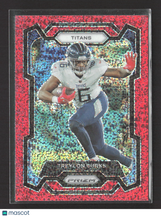 2023 Panini Prizm Treylon Burks #291 Red Sparkle
