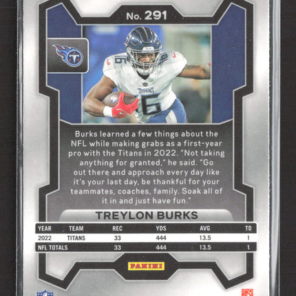 2023 Panini Prizm Treylon Burks #291 Red Sparkle