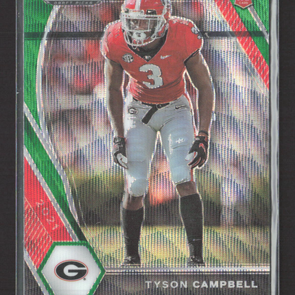 2021 Panini Prizm Draft Picks Tyson Campbell #155 Green RC