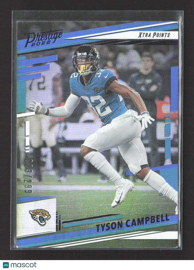 2022 Panini Prestige Football Tyson Campbell #139 Xtra Points Blue 083/299