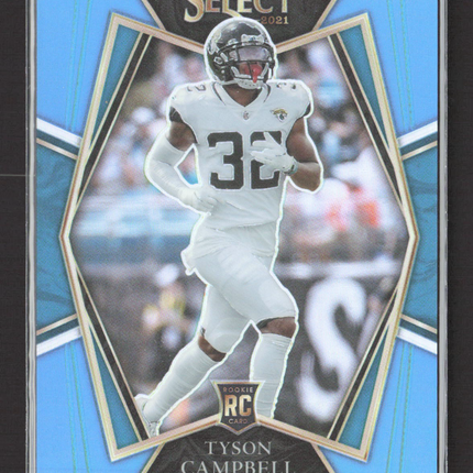 2022 Panini Select Prizm Premier Level Tyson Campbell #189 Light Blue 33/89 RC