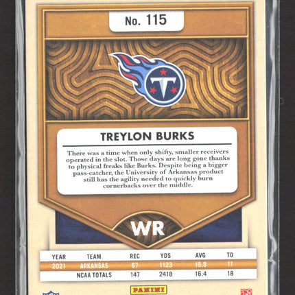 2022 Panini Gold Standard Treylon Burks #115 RC 08/30