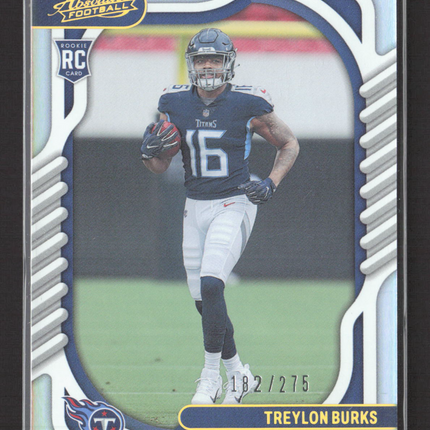 2022 Panini Absolute Football Treylon Burks #112 RC 182/275