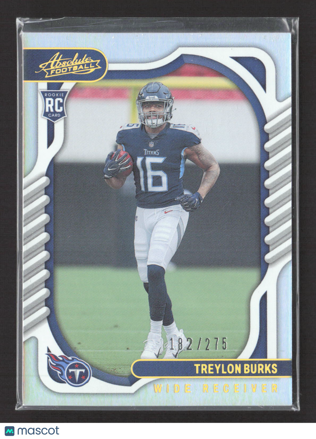 2022 Panini Absolute Football Treylon Burks #112 RC 182/275