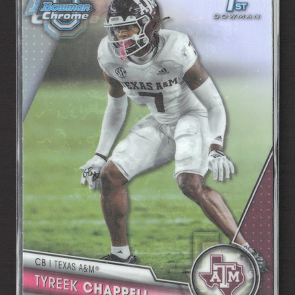 2023 Bowman University Chrome Tyreek Chappell #117 Refractor 1st Bowman