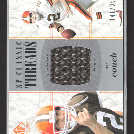 2002 UD SP Legendary Cuts SP Classic Threads Tim Couch #CC-TC 141/350 Jersey
