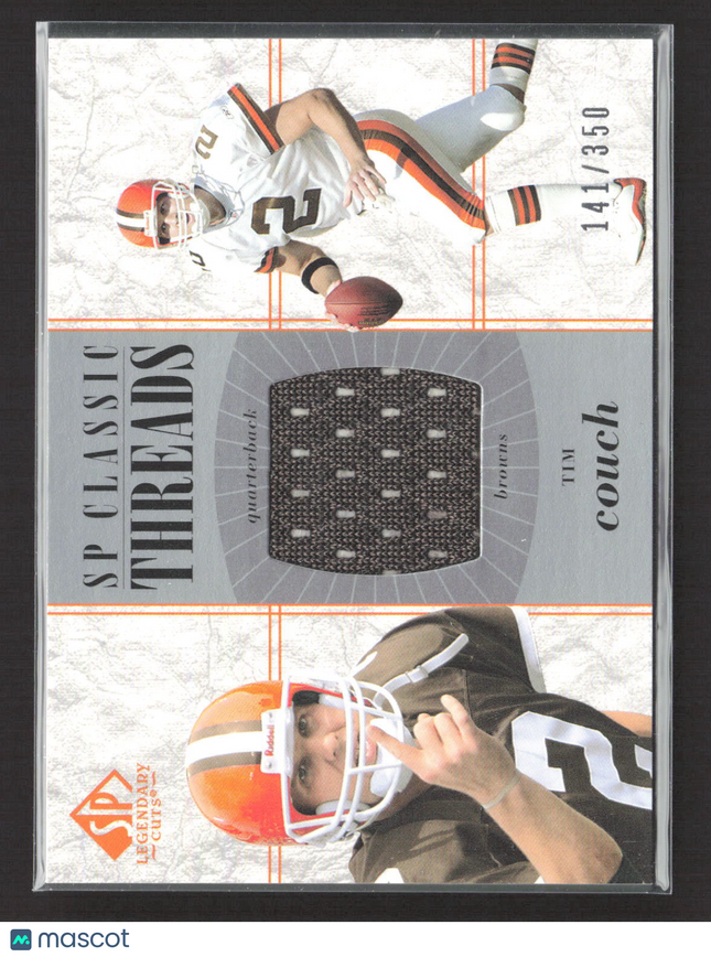 2002 UD SP Legendary Cuts SP Classic Threads Tim Couch #CC-TC 141/350 Jersey