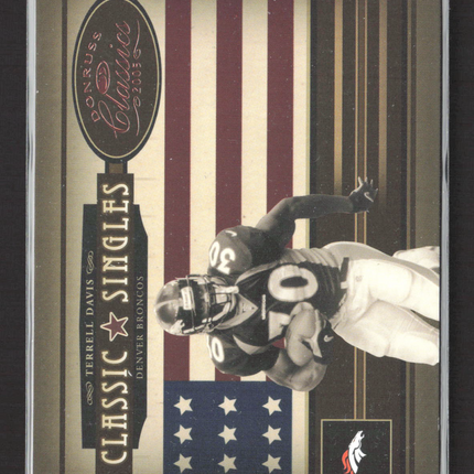 2005 Donruss Classics Classic Singles Terrell Davis #CS-21 0088/1000