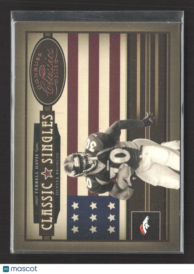 2005 Donruss Classics Classic Singles Terrell Davis #CS-21 0088/1000