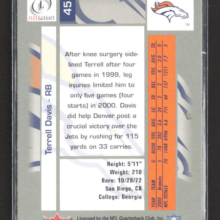 2001 Fleer Legacy Terrell Davis #45