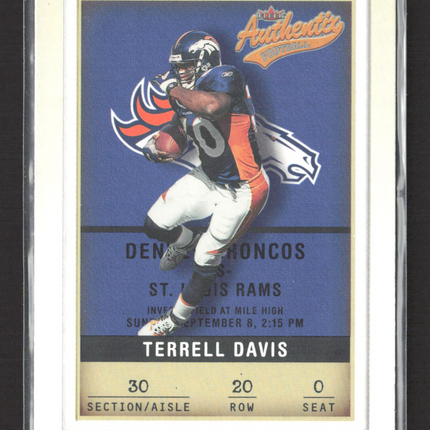 2002 Fleer Authentix Terrell Davis #20
