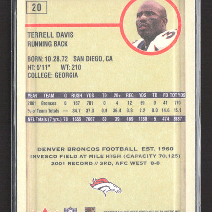 2002 Fleer Authentix Terrell Davis #20
