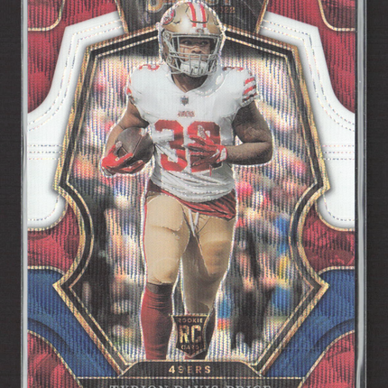2023 Panini Select Prizm Tyrion Davis-Price #187 Red White Blue RC 061/199