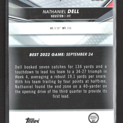 2022 Bowman University Nathaniel Dell #9 Refractor