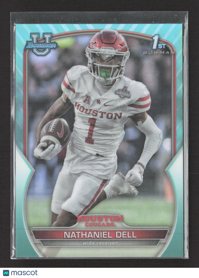 2022 Bowman University Nathaniel Dell #49 Aqua /299